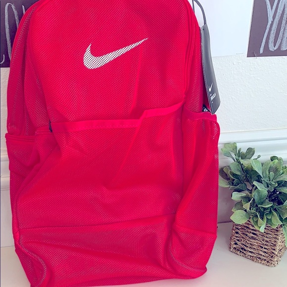 NWT. Nike mesh pink full size back pack